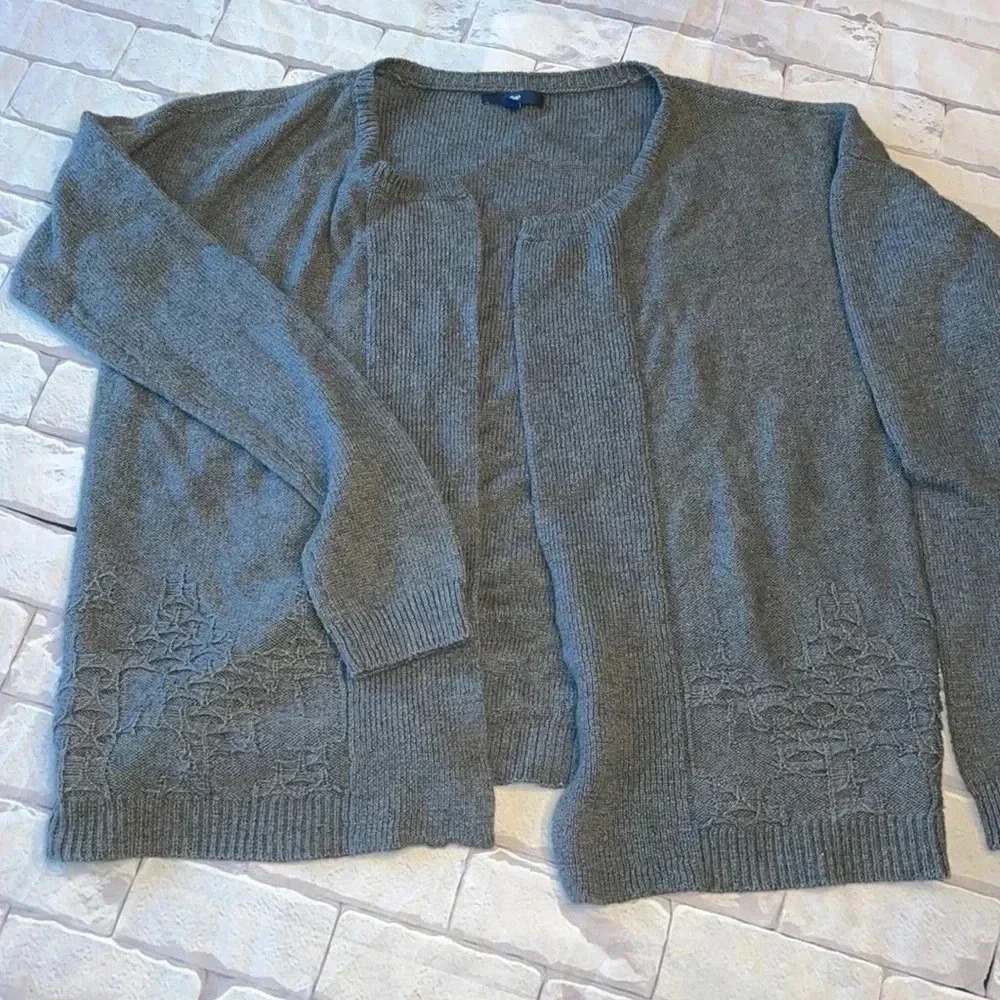 GAP gray open cardigan sweater